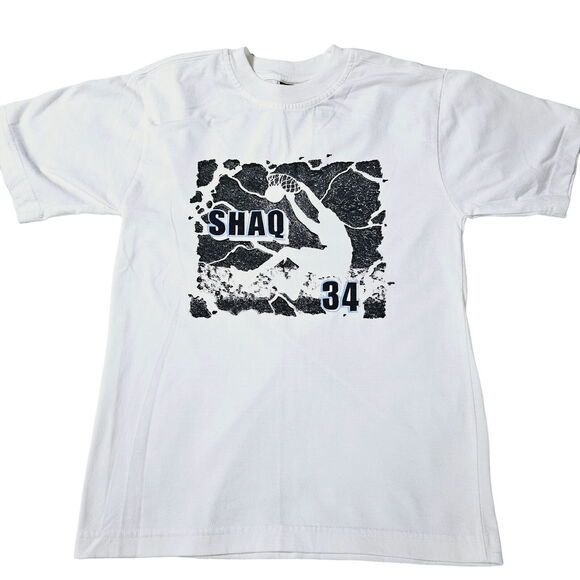 Shaq Boys Graphic T-Shirt White Size Large Polyester Blend Short Sleeve Pullover - Picture 1 of 12